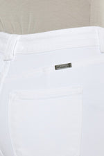 White Flare Button Jeans