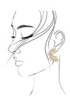 Gold Sunburst Earrings