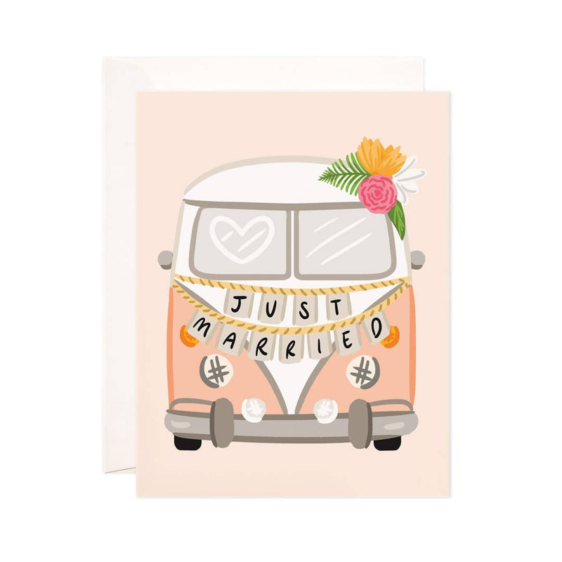 Getaway Van Wedding Greeting Card