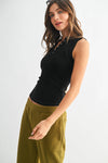 Black Henley Tank