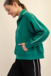 Curvy Emerald Quarter Zip