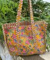 Gold Botanical Tote Bag