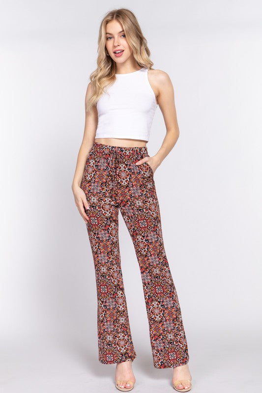 FLARED TROUSERS - CORAL – Yuzefi