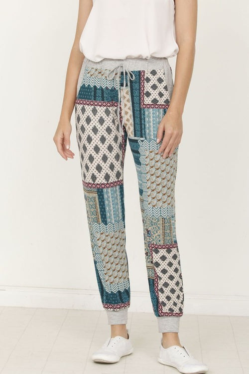 Plus Quilted Print Joggers