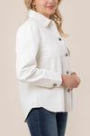 White Denim Shacket