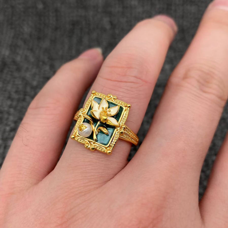 Vintage Oil Painting Ring