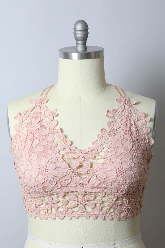 Crochet Daisy Longline Bralette Plus – Delaney Rose Boutique