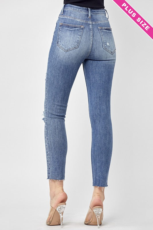 Curvy High Rise Relaxed Fit Skinny Jeans