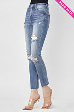 Curvy High Rise Relaxed Fit Skinny Jeans