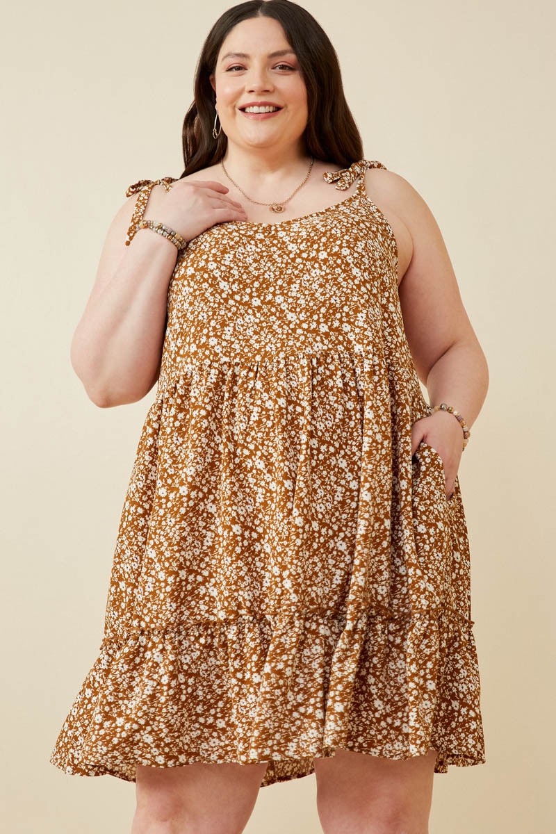 Curvy Camel Tie Dress