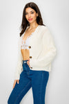 Ivory Button Down Cardigan Sweater