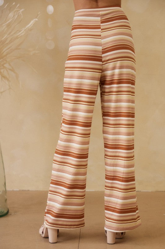 Wide Leg Striped Pants
