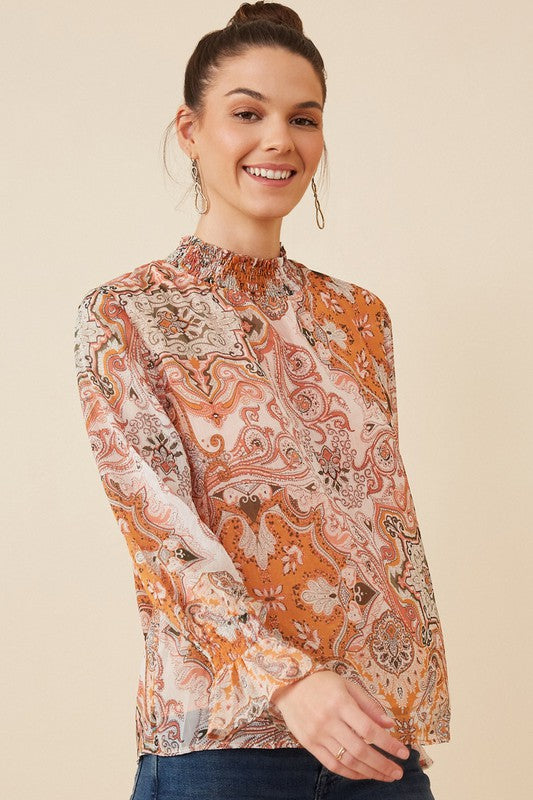 Paisley Chiffon Top