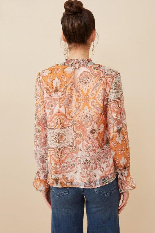 Paisley Chiffon Top