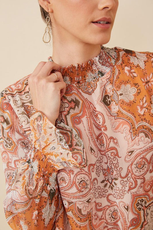 Paisley Chiffon Top