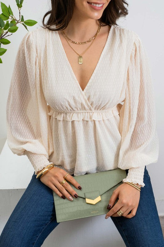 Textured Ivory Blouse