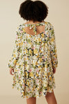 Curvy Floral Ribbon Dress