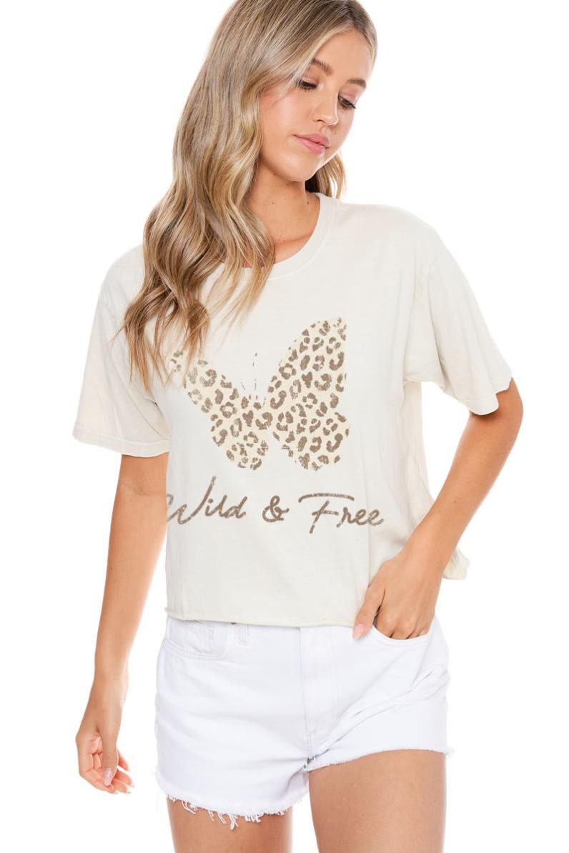 Wild & Free Crop Graphic Tee