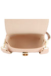 Bamboo Twist Lock Flap Crossbody Bag