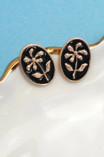 Gold Flower Stud Earrings