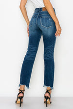 PLUS SIZE - HIGH RISE DOUBLE WAIST BAND JEANS