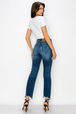 PLUS SIZE - HIGH RISE DOUBLE WAIST BAND JEANS