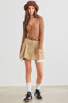Camel Collared Button Up Cardigan