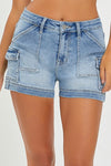 Curvy High Rise Cargo Shorts