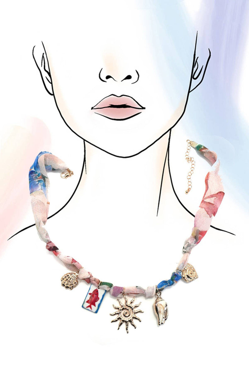 Sun Scarf Necklace