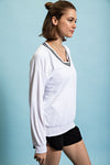 Curvy White Jersey Long Sleeve