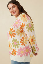 Curvy Retro Daisy Sweater