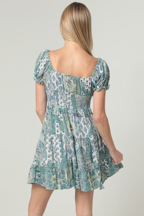 Paisley Aqua Dress