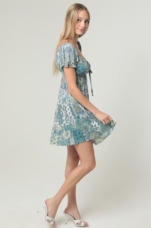 Paisley Aqua Dress