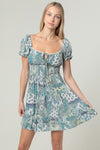 Paisley Aqua Dress