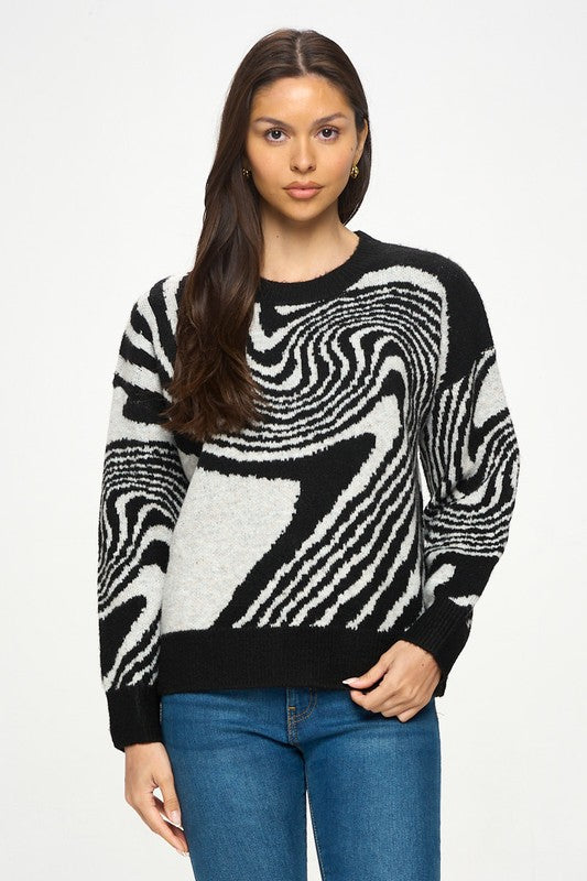 Marbled Swirl Sweater