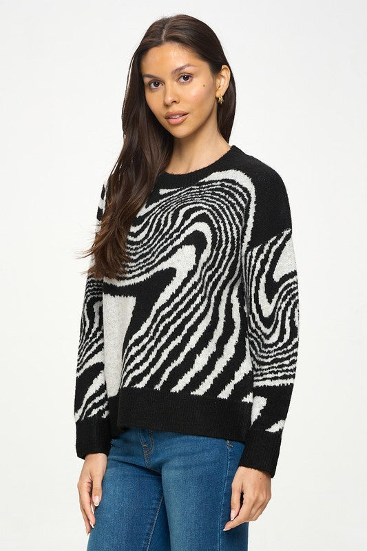 Marbled Swirl Sweater