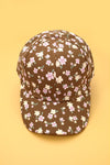 Brown Floral Baseball Cap