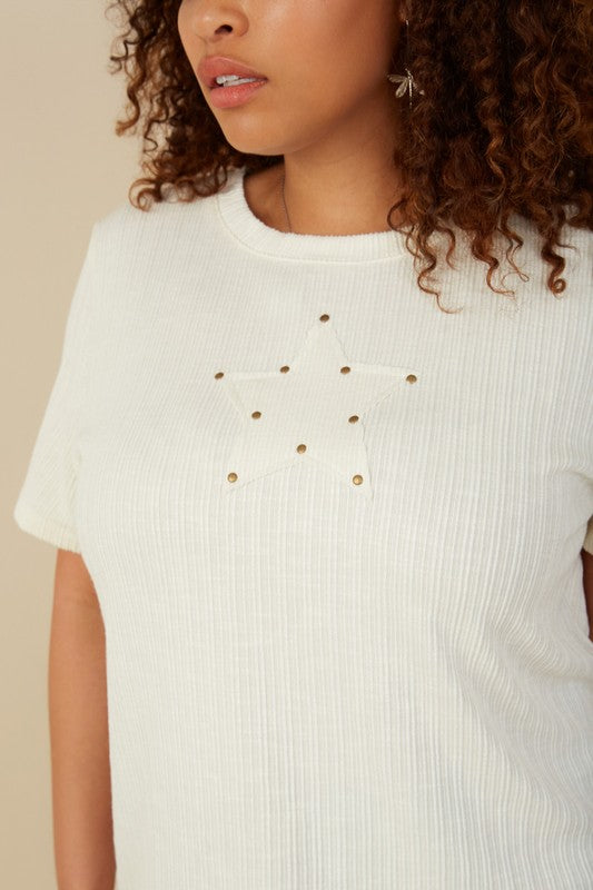 Curvy Star Studded Shirt