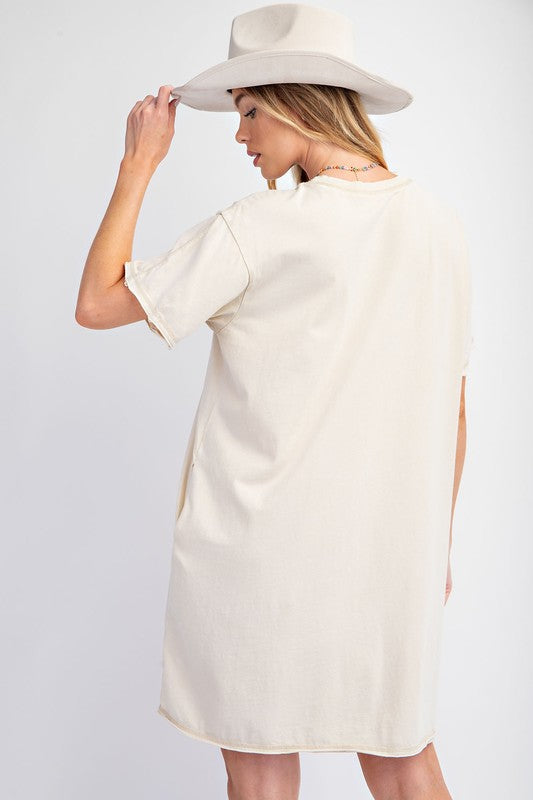 Peace Patch Jersey Dress