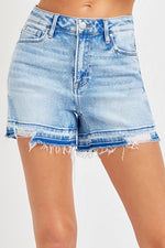 Distressed Light Wash Shorts