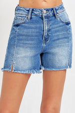 High Rise Front Slit Shorts