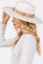 Ivory Flower Trim Hat