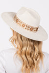 Ivory Flower Trim Hat