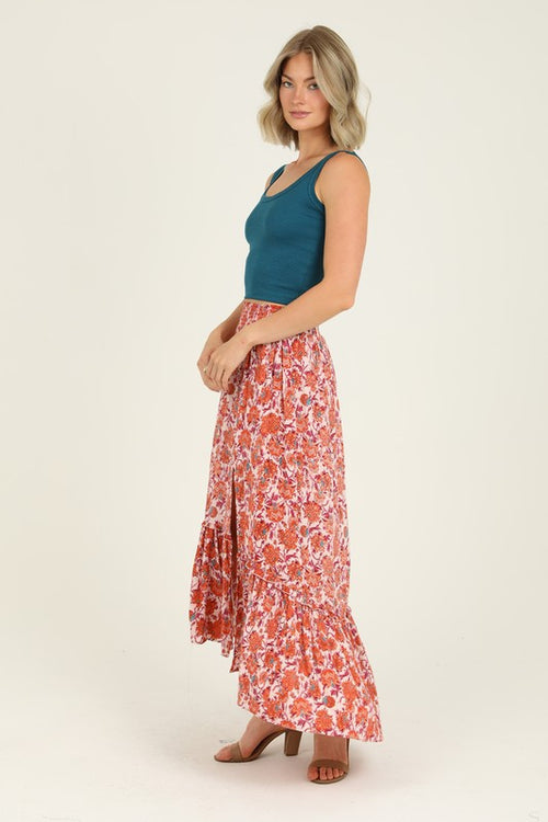 Orange Blossoms Maxi Skirt