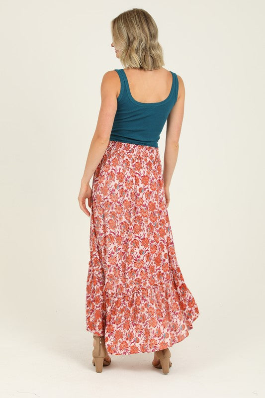 Orange Blossoms Maxi Skirt