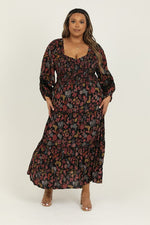 Curvy Desert Lace Maxi Dress