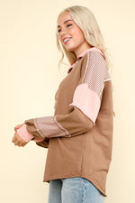 Strawberry Mocha Color Block Top