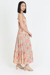 Ivory Flower Tie Back Maxi