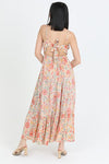 Ivory Flower Tie Back Maxi