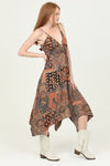 Terracota Paisley Midi Dress